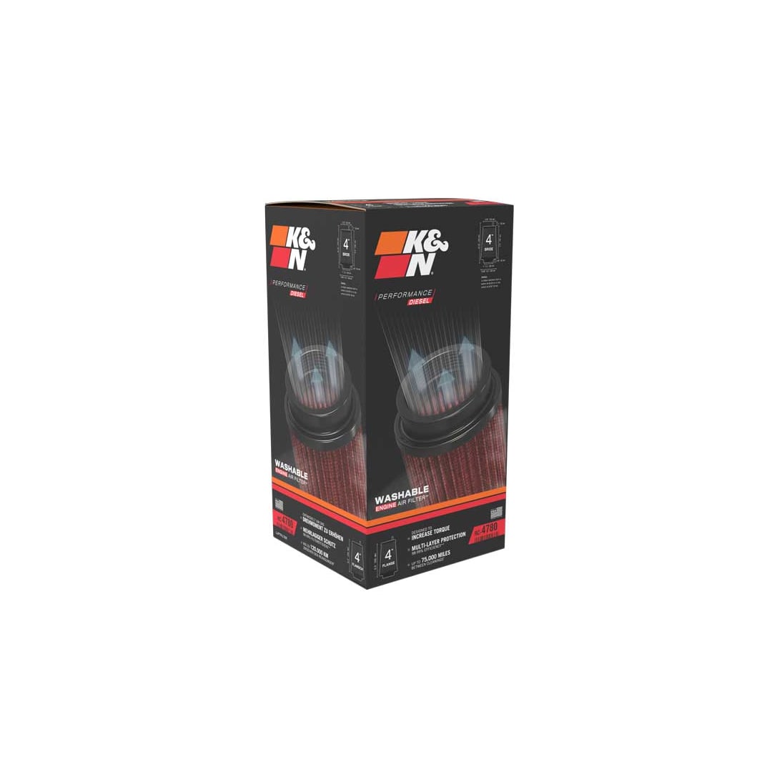 K&N Universal High-Flow Performance Air Filter RC-4780