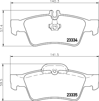 HELLA PAGID Brake Pad Set T5155