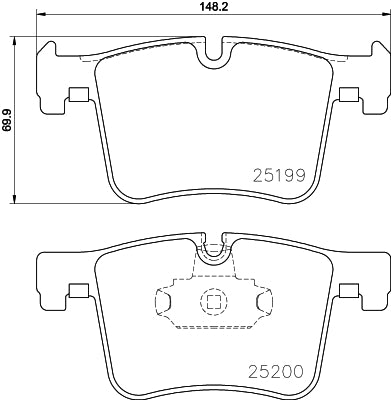 HELLA PAGID Brake Pad Set T2052
