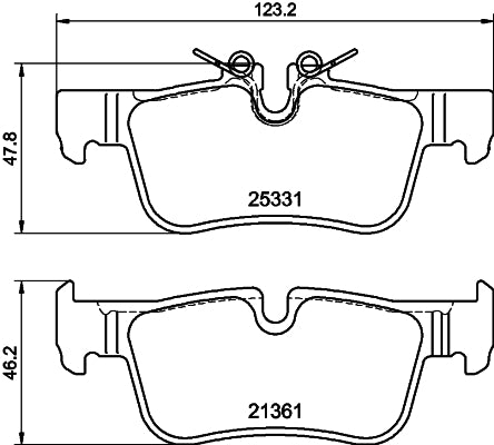 HELLA PAGID Brake Pad Set T2399