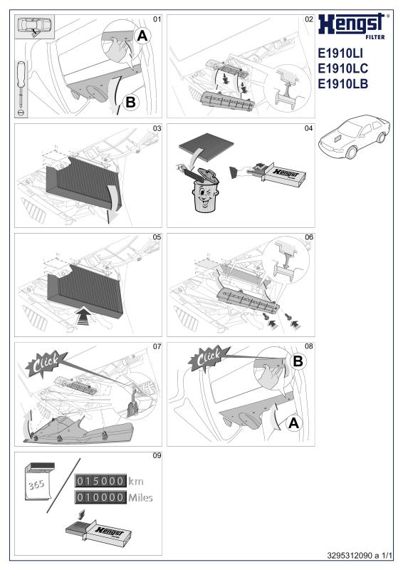 Hengst Cabin Air Filter E1910LC