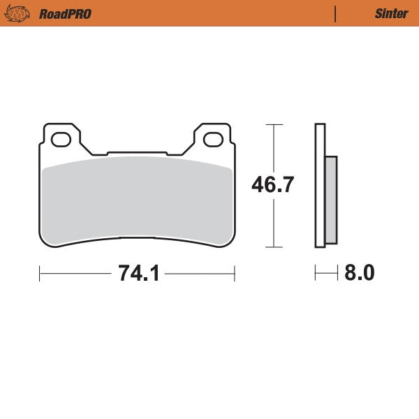 Moto-Master RoadPRO Sinter Brake Pads 406401