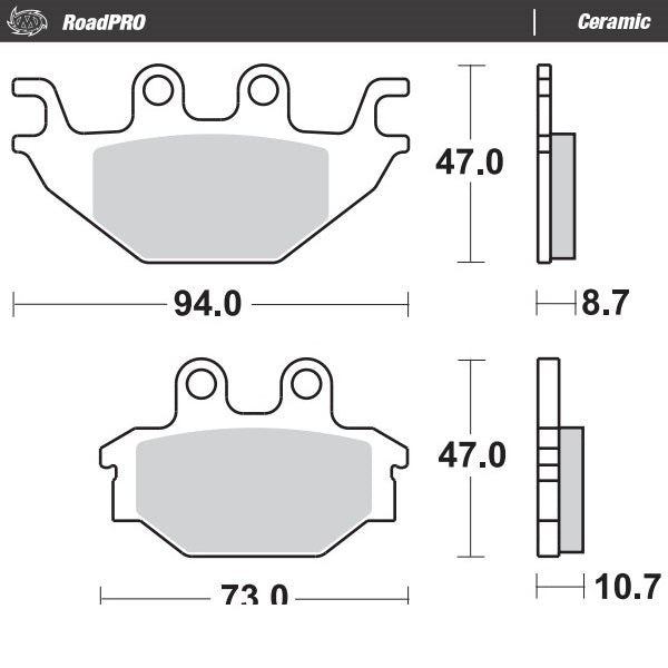 Moto-Master RoadPRO Ceramic Brake Pads 409004