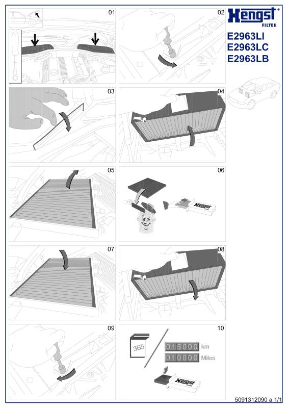 Hengst Cabin Air Filter E2963LC