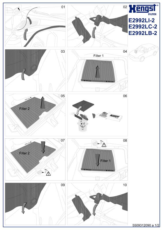 Hengst Cabin Air Filter E2992LC-2