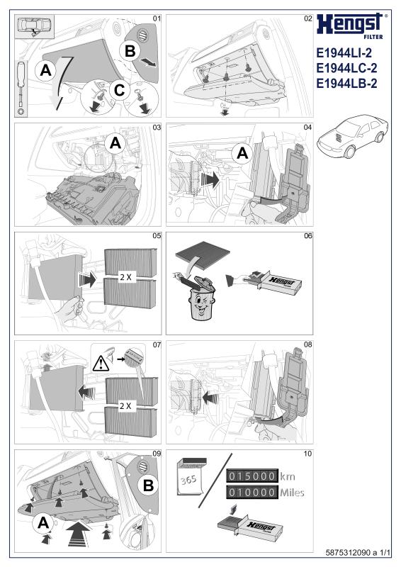 Hengst Cabin Air Filter E1944LC-2