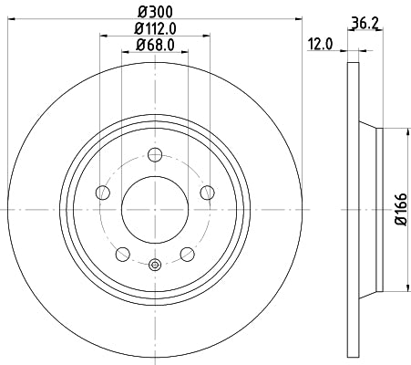 HELLA PAGID Brake Disc - 54601PRO - 8DD 355 113-931