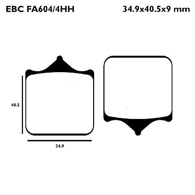 EBC Brakes Double-H Series Sintered Brake Pads FA604/4HH