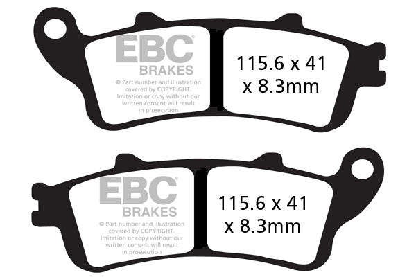 EBC Brakes Double-H Series Sintered Brake Pads FA261HH