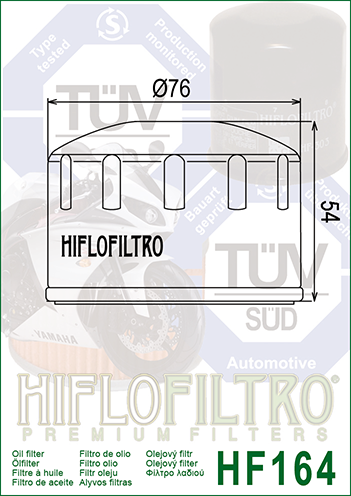 HiflowFiltro Premium Oil Filter HF164