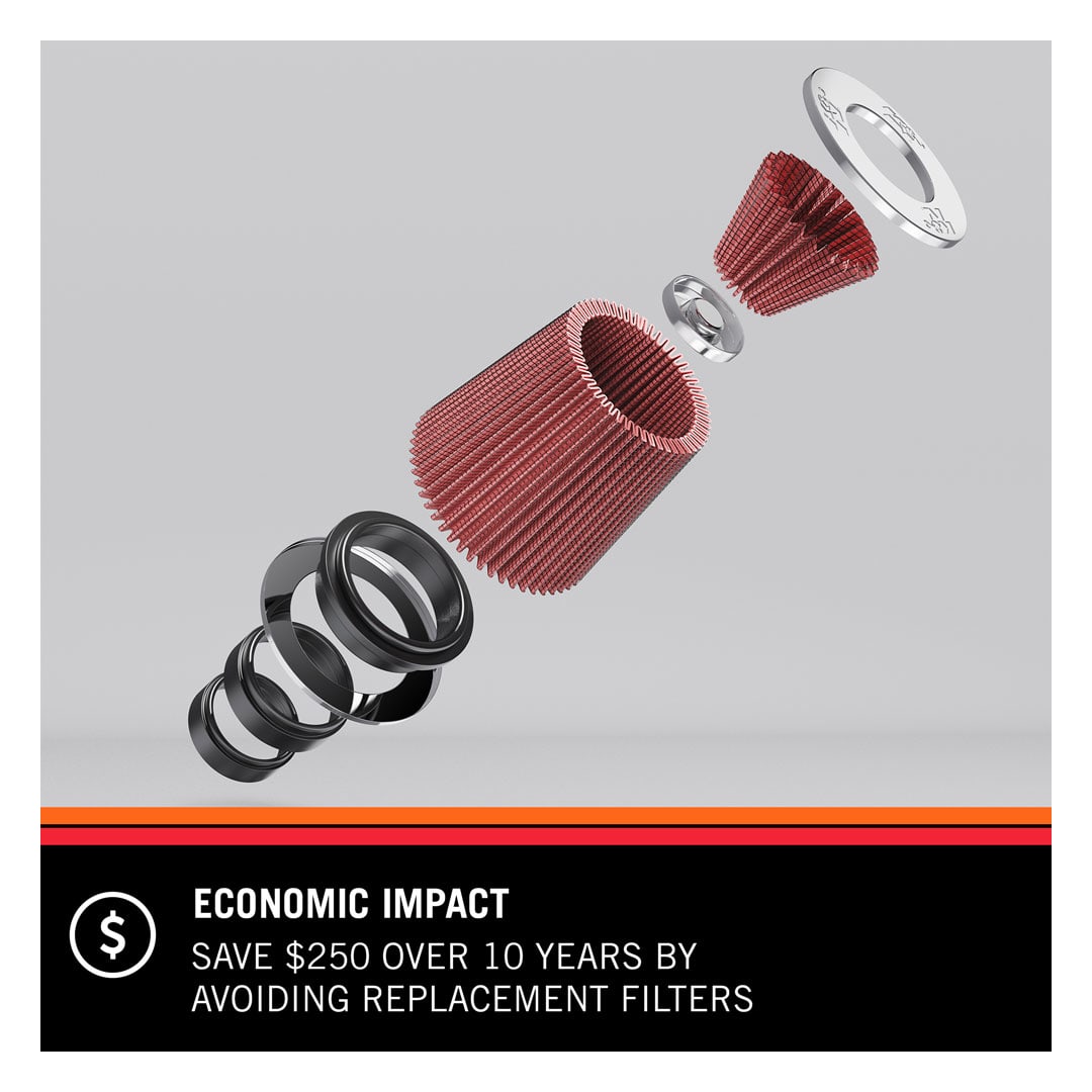 K&N Universal High-Flow Performance Air Filter RG-1001BL