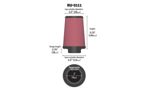K&N Universal High-Flow Performance Air Filter RU-5111