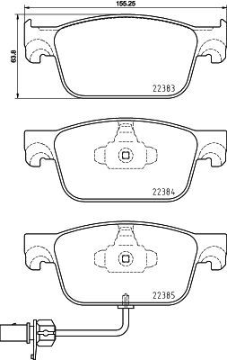HELLA PAGID Brake Pad Set T2549
