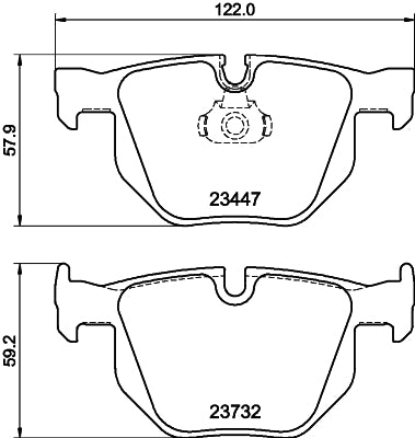 HELLA PAGID Brake Pad Set T1771