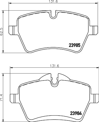 HELLA PAGID Brake Pad Set T2094