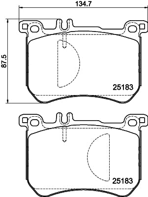 HELLA PAGID Brake Pad Set T2188