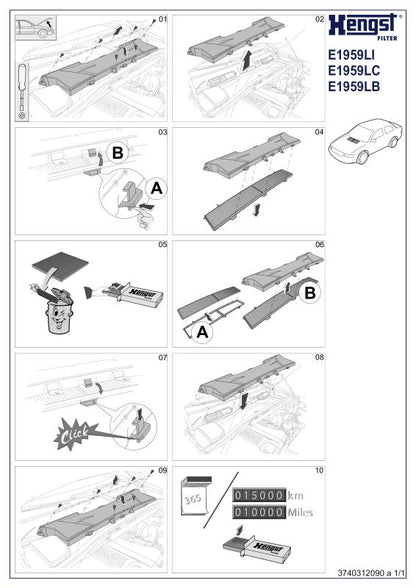 Hengst Cabin Air Filter E1959LC