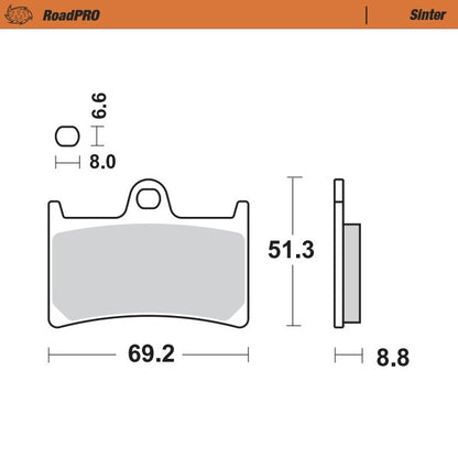 Moto-Master RoadPRO Sinter Brake Pads 402801