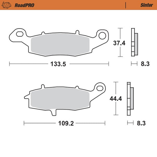 Moto-Master RoadPRO Sinter Brake Pads 404101