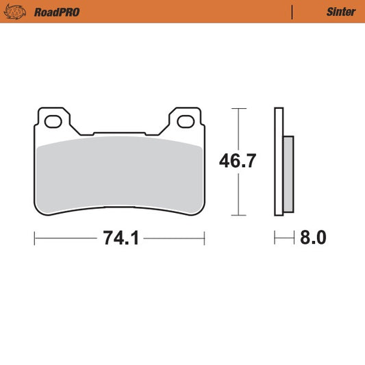 Moto-Master RoadPRO Sinter Brake Pads 406401