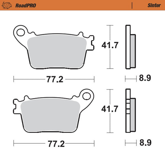 Moto-Master RoadPRO Sinter Brake Pads 406702