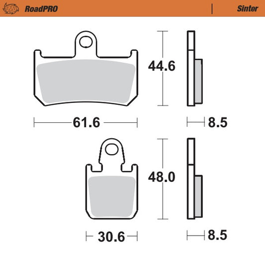 Moto-Master RoadPRO Sinter Brake Pads 406901