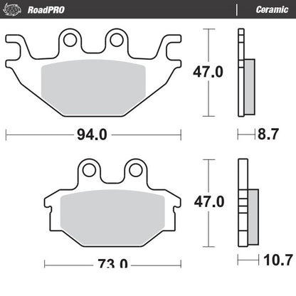 Moto-Master RoadPRO Ceramic Brake Pads 409004