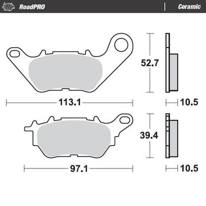 Moto-Master RoadPRO Ceramic Brake Pads 412604