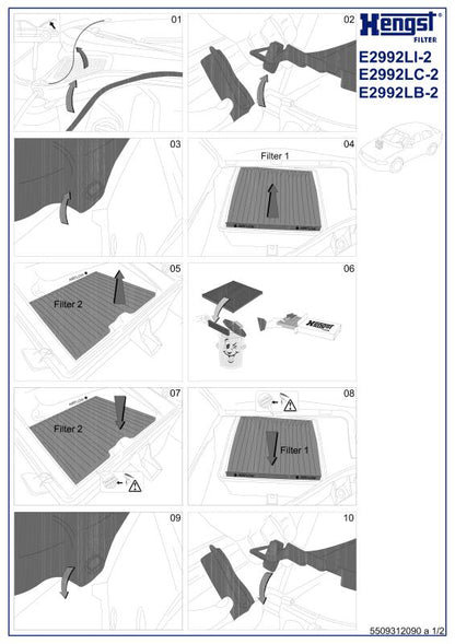 Hengst Cabin Air Filter E2992LC-2