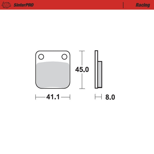 Moto-Master Racing SinterPRO Sinter Brake Pads 90011