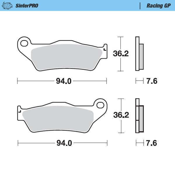 Moto-Master RacingGP SinterPRO Sinter Brake Pads 93012