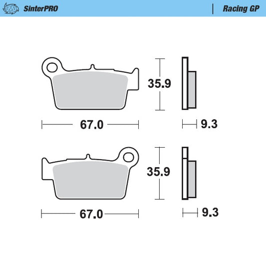 Moto-Master RacingGP SinterPRO Brake Pads 094512