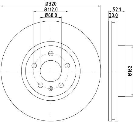 HELLA PAGID Brake Disc - 55293PRO - 8DD 355 117-191