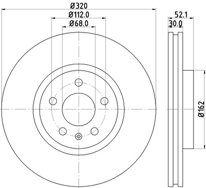 HELLA PAGID Brake Disc - 55293PRO - 8DD 355 117-191