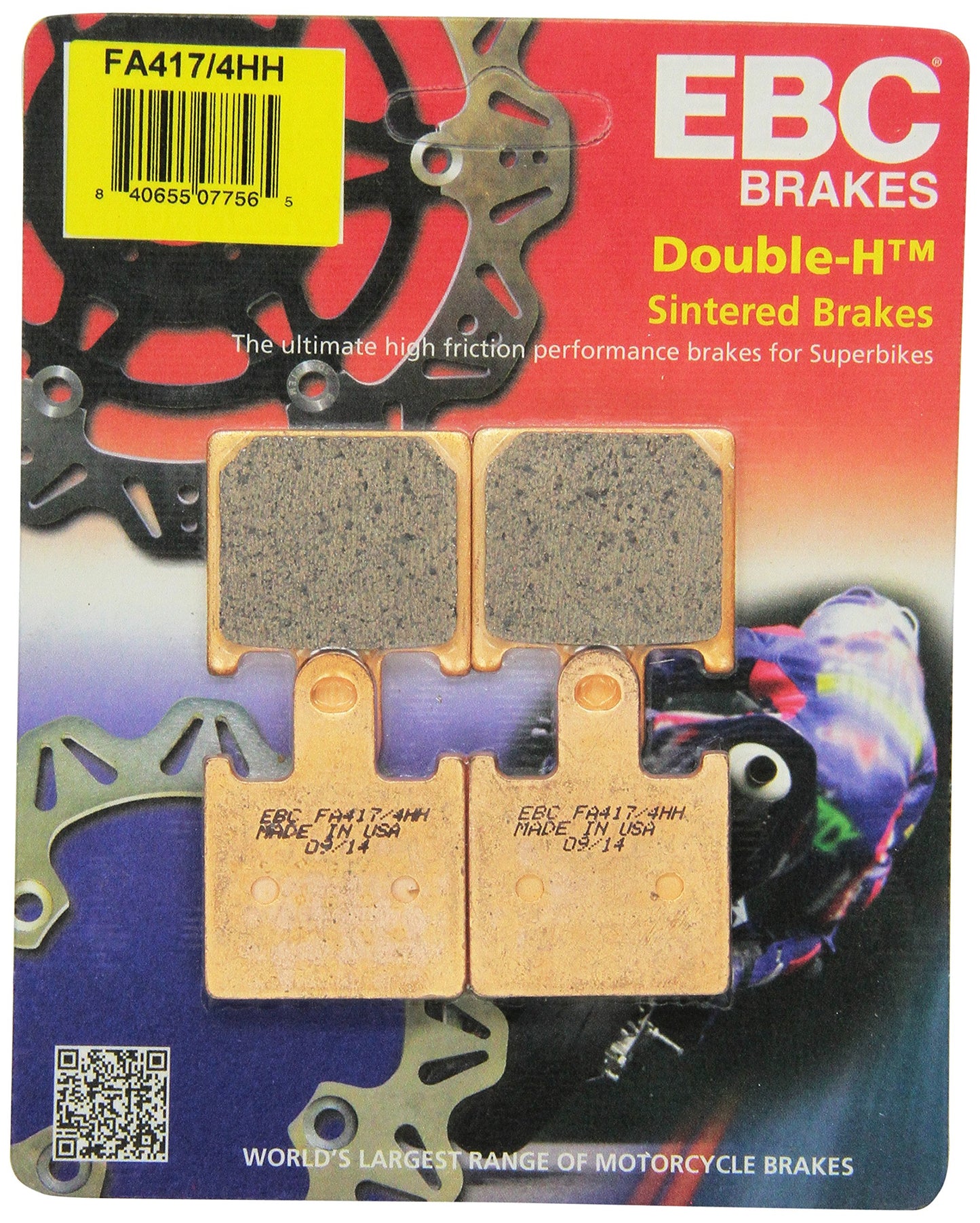 EBC Brakes Double-H Series Sintered Brake Pads FA417/4HH