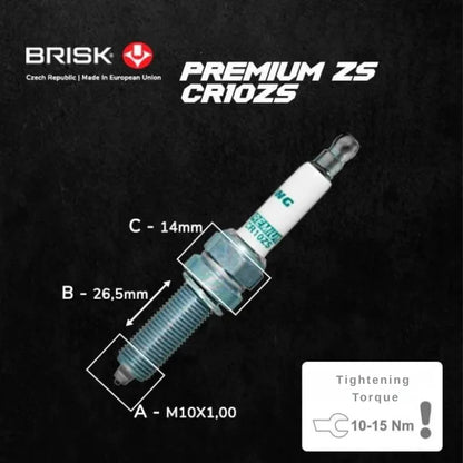 BRISK Premium ZC/ZS Performance Spark Plugs CR10ZS