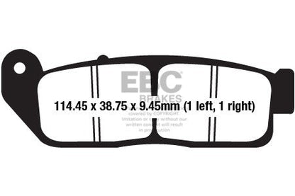 EBC Brakes Double-H Series Sintered Brake Pads FA672HH