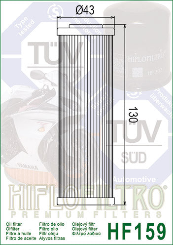 HiflowFiltro Premium Oil Filter HF159