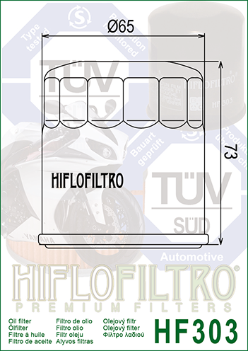 HiflowFiltro Premium Oil Filter HF303