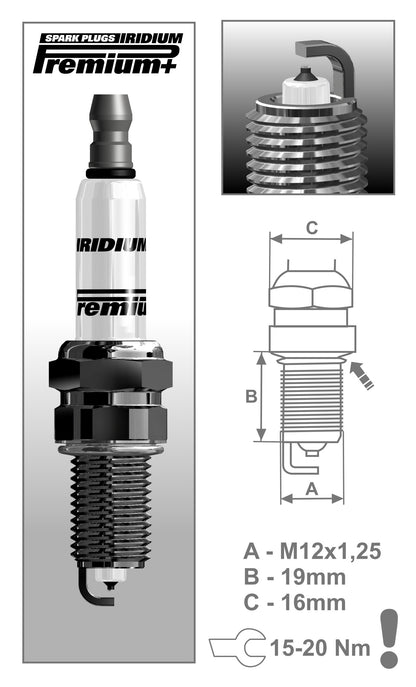 BRISK Iridium Premium+ Performance Spark Plugs P10