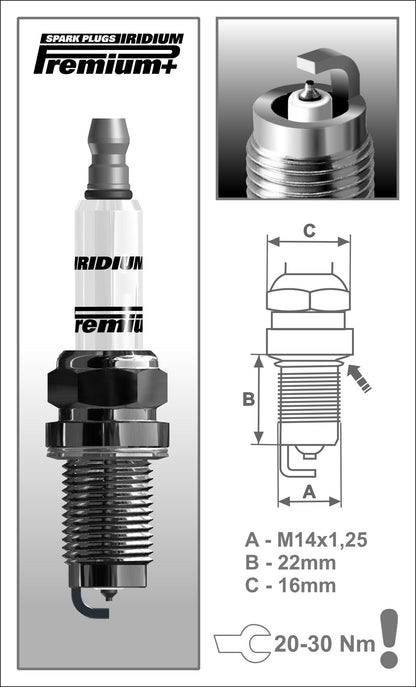BRISK Iridium Premium+ Performance Spark Plugs P21