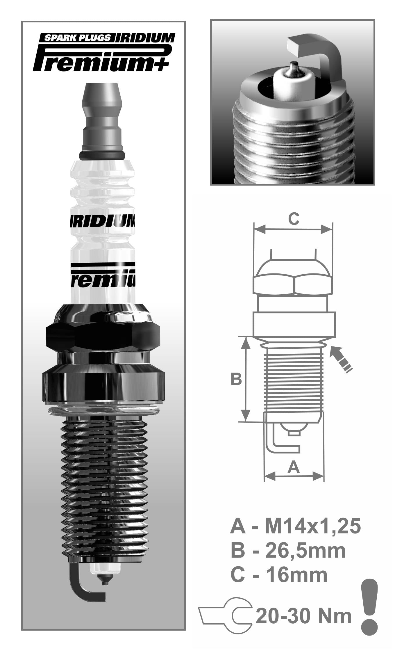 BRISK Iridium Premium+ Performance Spark Plugs P3