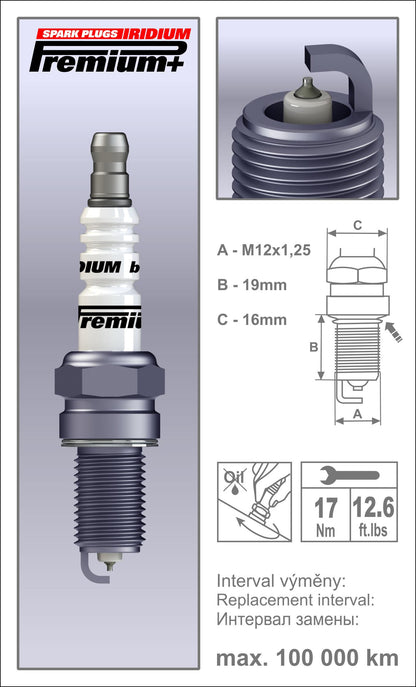 BRISK Iridium Premium+ Performance Spark Plugs P38