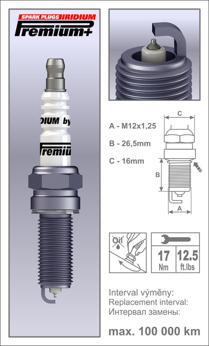 BRISK Iridium Premium+ Performance Spark Plugs P43